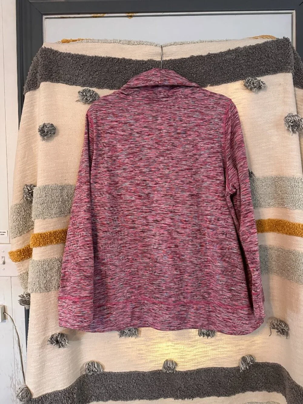Talbots Woman Marled Pink Space Dye Cowl Neck Pullover Top - Plus Size 2X